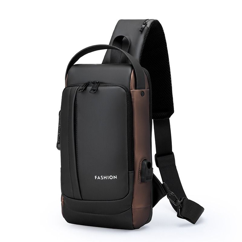 GENERICO - Bolso De Pecho Impermeable De Viaje Antirrobo Usb Bandolera