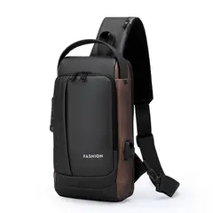 GENERICO - Bolso De Pecho Impermeable De Viaje Antirrobo Usb Bandolera