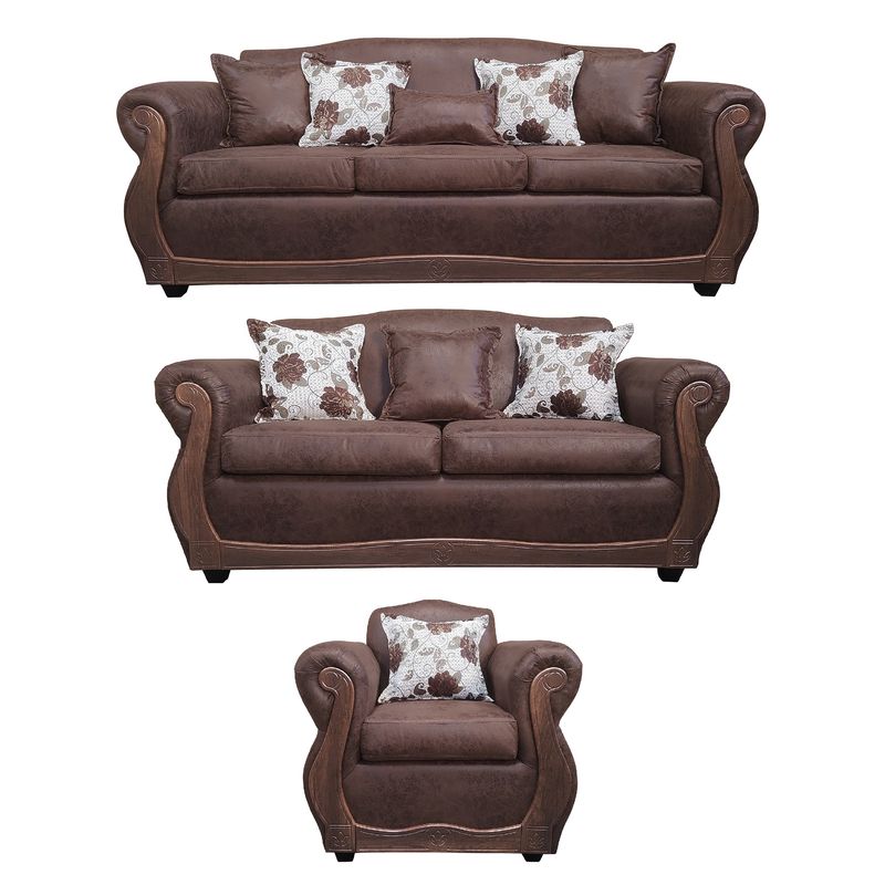AMERICA DECORA - Living 4-3-1 Grand Santi Envejecido Café X
