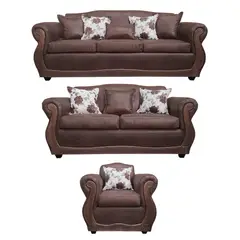 AMERICA DECORA - Living 4-3-1 Grand Santi Envejecido Café X