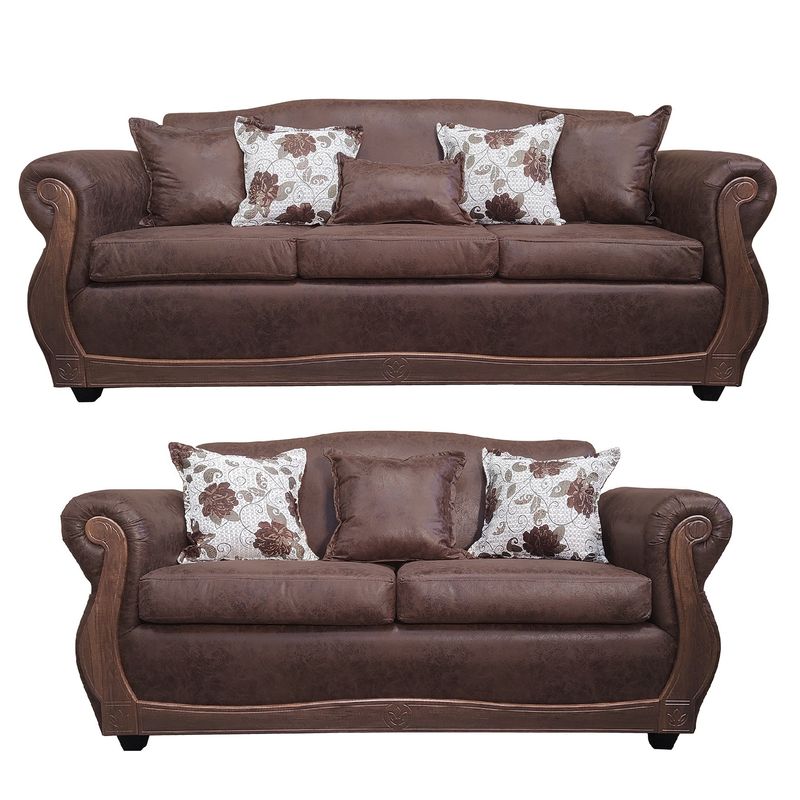 AMERICA DECORA - Living 4-3 Grand Santi Envejecido Café X