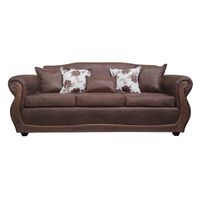 Sofá Con Resorte Estructural 4 Cuerpos Grand Santi Envejecido Café X