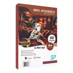 GENERICO - Papel Fotográfico RC Satinado A4 Glossy 260 g X 50 Hojas SP