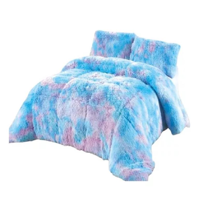 GENERICO - Cobertor Plumón Invierno Chiporro Liso Peludo Cama 2 Plazas Cielo