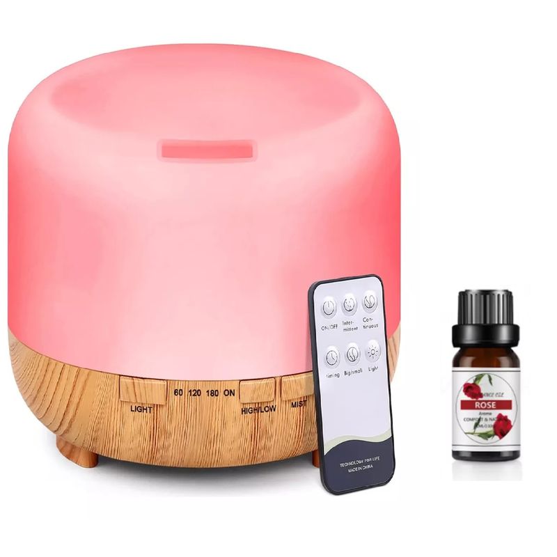 GENERICO - Humidificador Difusor Lampara Madera De Humidificadores + 1 Esencia