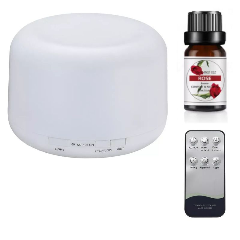 GENERICO - Humidificador Ultrasonico Aire Difusor 500ml + 1 Esencia