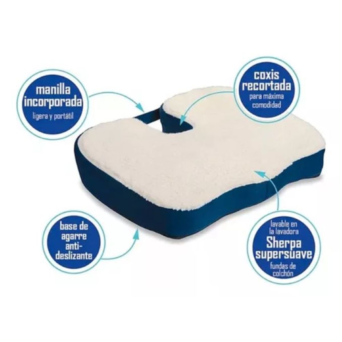 GENERICO - Cojín Ortopédico  Para Coxis Lumbar