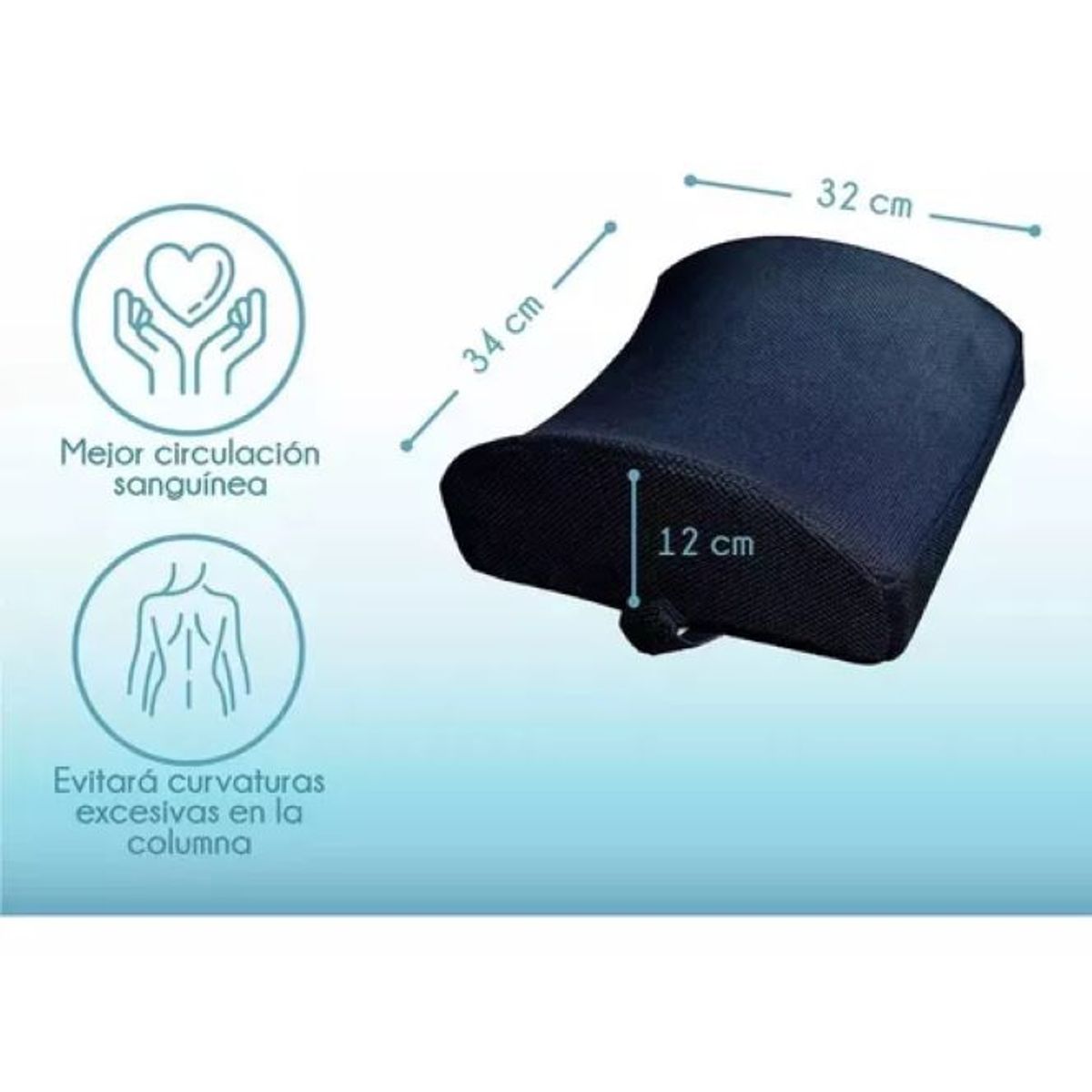 GENERICO - Almohada Cojin Cervical Memoria Ortopedico Lumbar Ergonomica