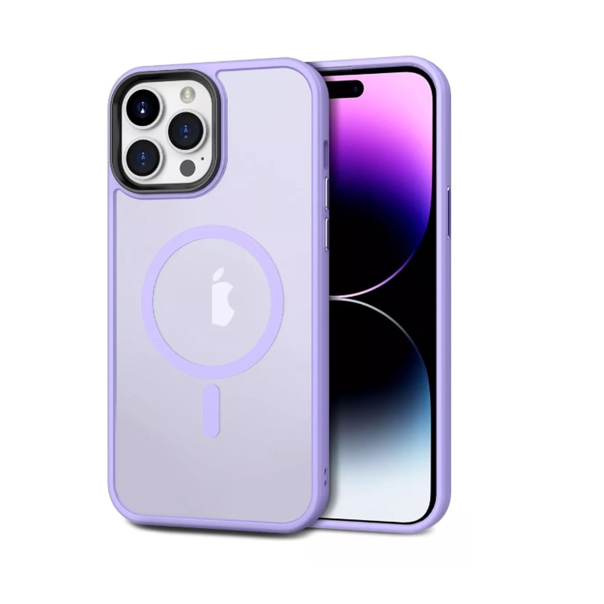 GENERICO - Carcasa Mate Para iPhone 13 Pro Violeta Funda Magnética Traslucida