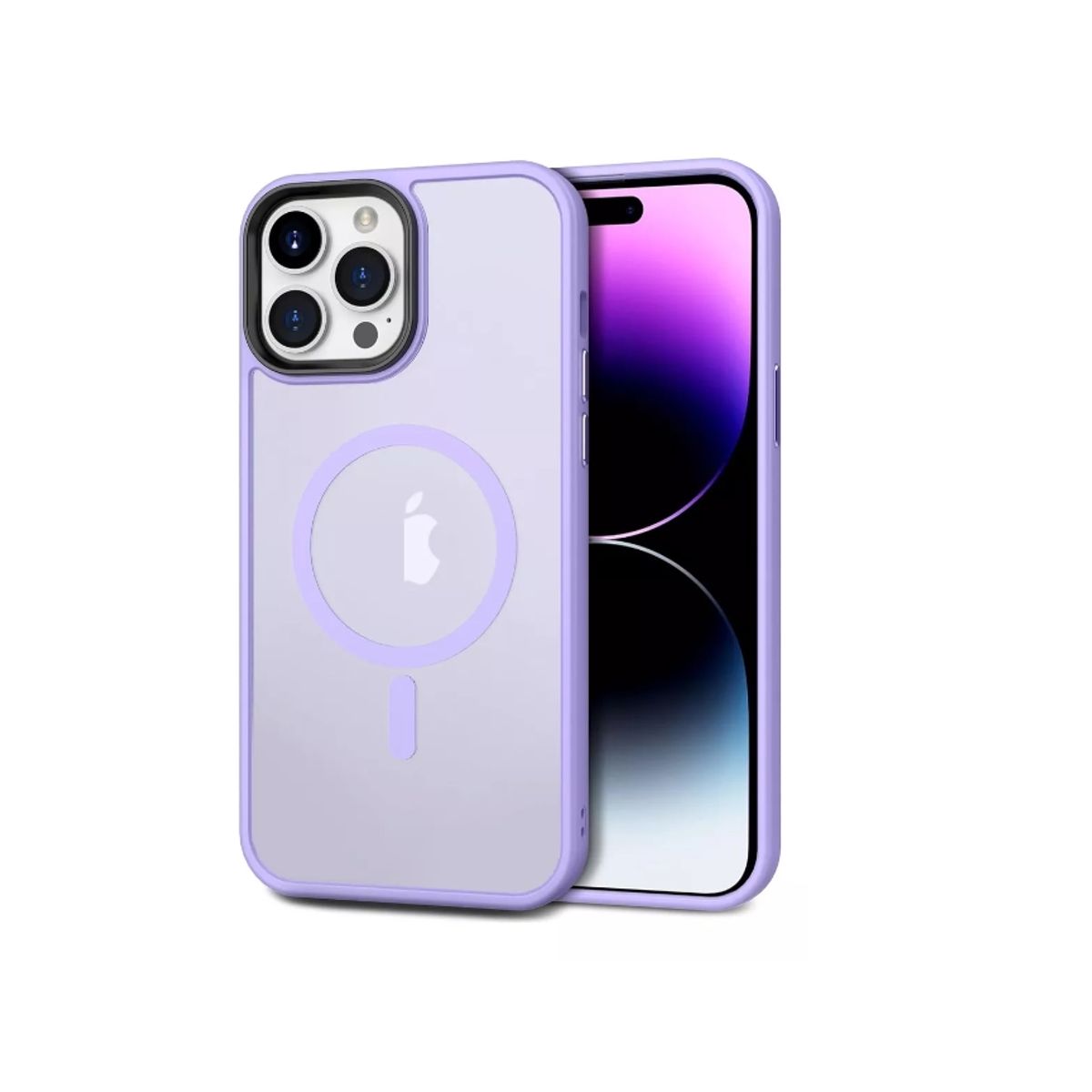 GENERICO - Carcasa Mate Para iPhone 13 Pro Violeta Funda Magnética Traslucida