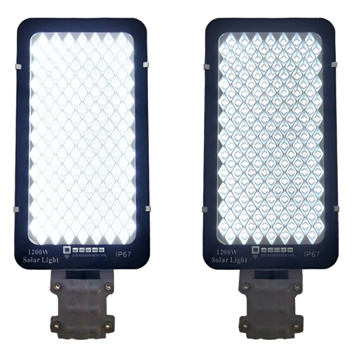 OEM - FOCO CON BRAZO SOLAR 1200W 688 LED 1 PLACA METAL