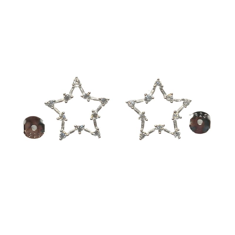 GENERICO - Aros Estrella de Plata con Zircones