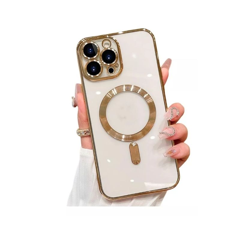 GENERICO - Carcasa Magsafe Protector De Camara Para iPhone 12 Dorado