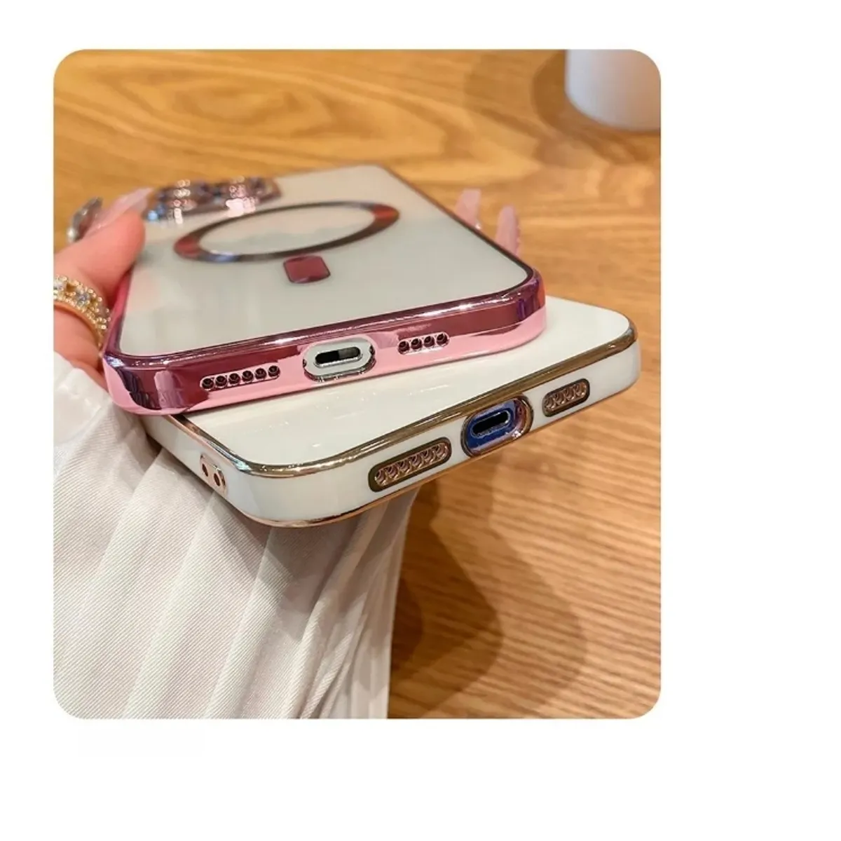 GENERICO - Carcasa Magsafe Protector De Camara Para iPhone 12 Dorado