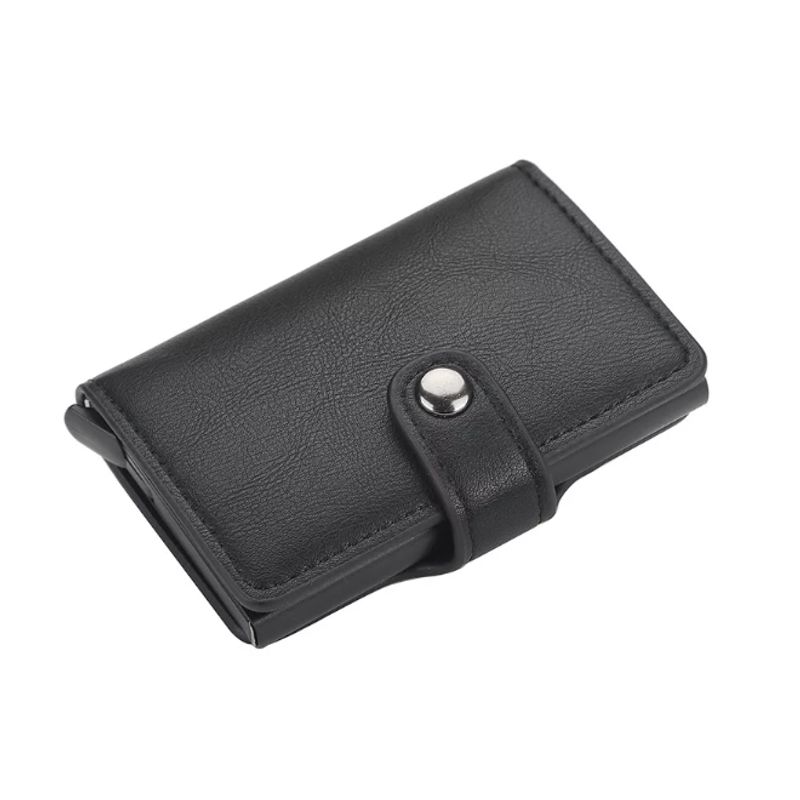 GENERICO - Billetera Tarjetero Cuero Pu Minimalista Hombre Mujer Rfid
