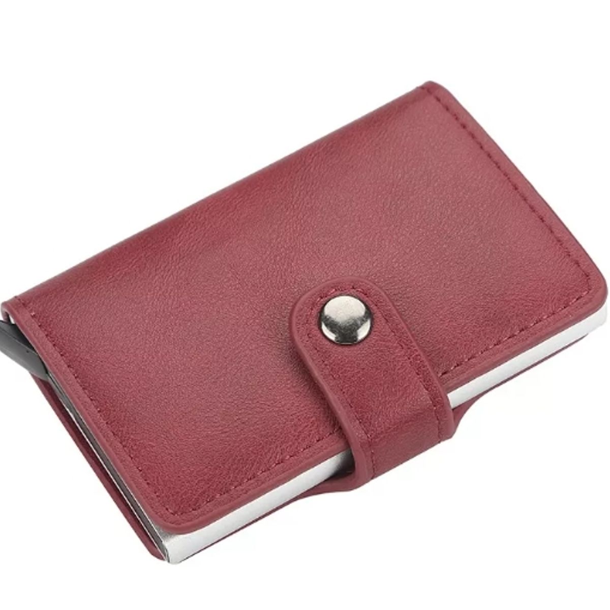 GENERICO - Billetera Tarjetero Cuero Pu Minimalista Hombre Mujer Rfid