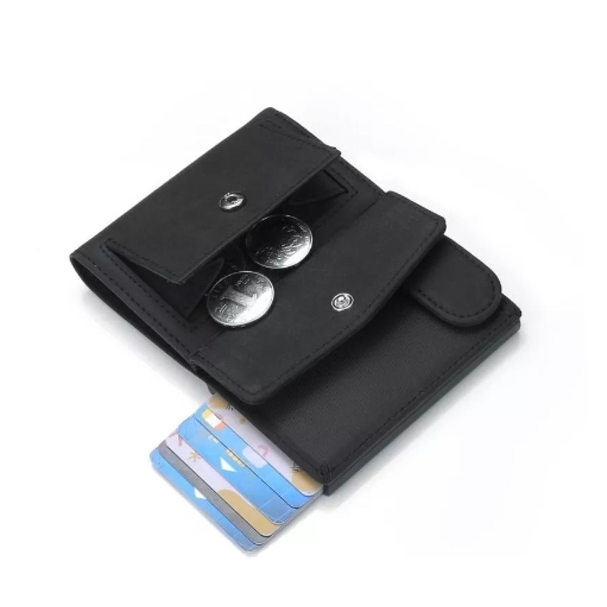 GENERICO - Billetera Tarjetero Rfid Cuero Legitimo Hombre Mujer Minimal