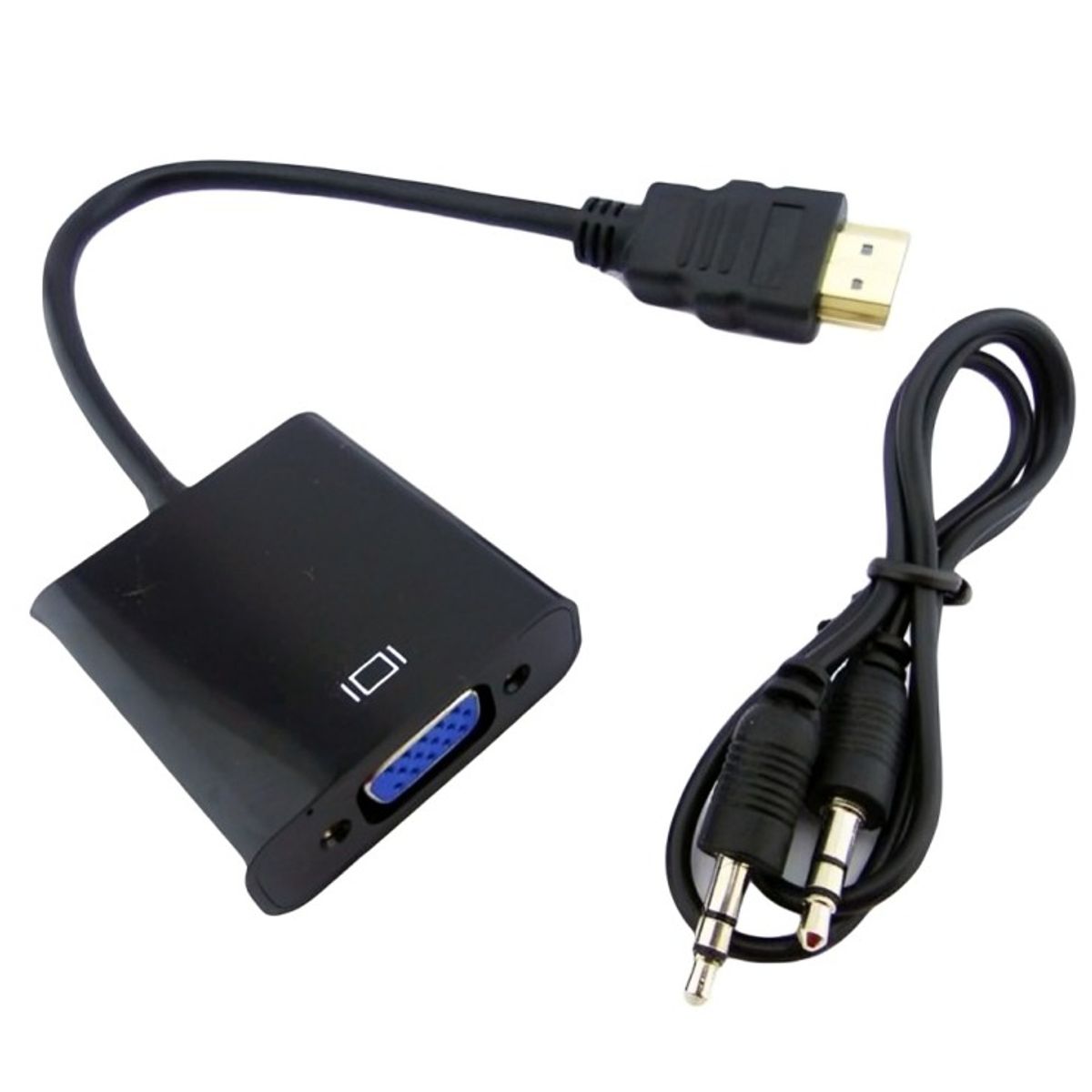 OEM - CONVERTIDOR CABLE DE HDMI A VGA ALTA RESOLUCION EN BOLSA