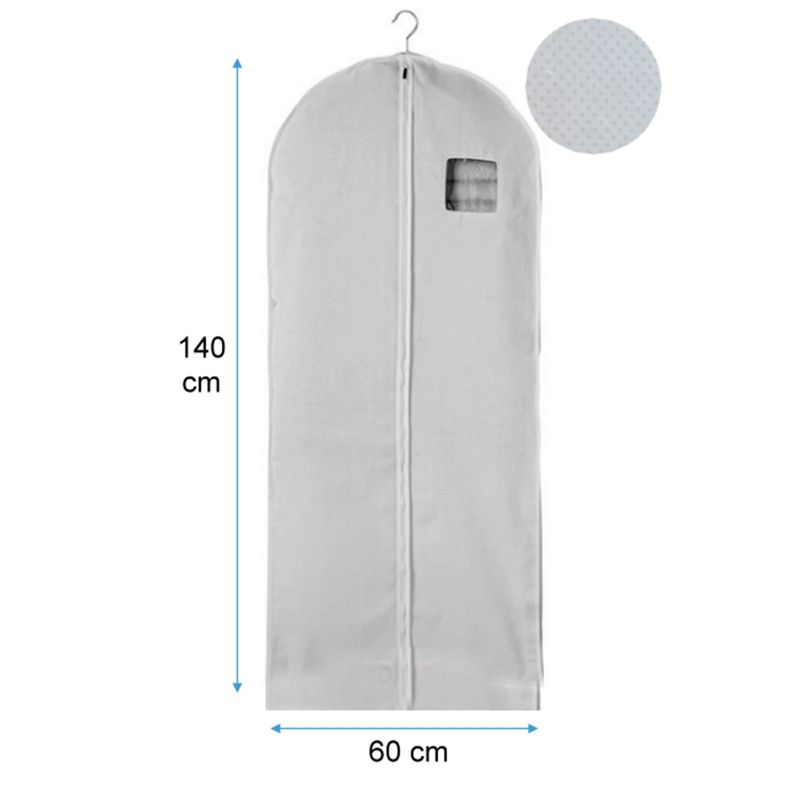GENERICO - Pack x6 Cubre Traje Terno Gris 60x140cm Funda Ropa TNT Ecologico