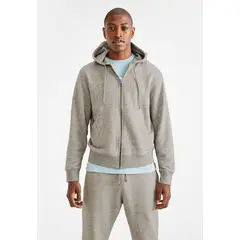DOCKERS - Polerón Full Zip Hoodie Standard Fit Gris