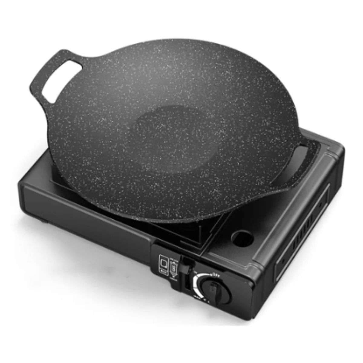 GENERICO - Sartén multi-plancha para barbacoa coreana doble mango 33cm