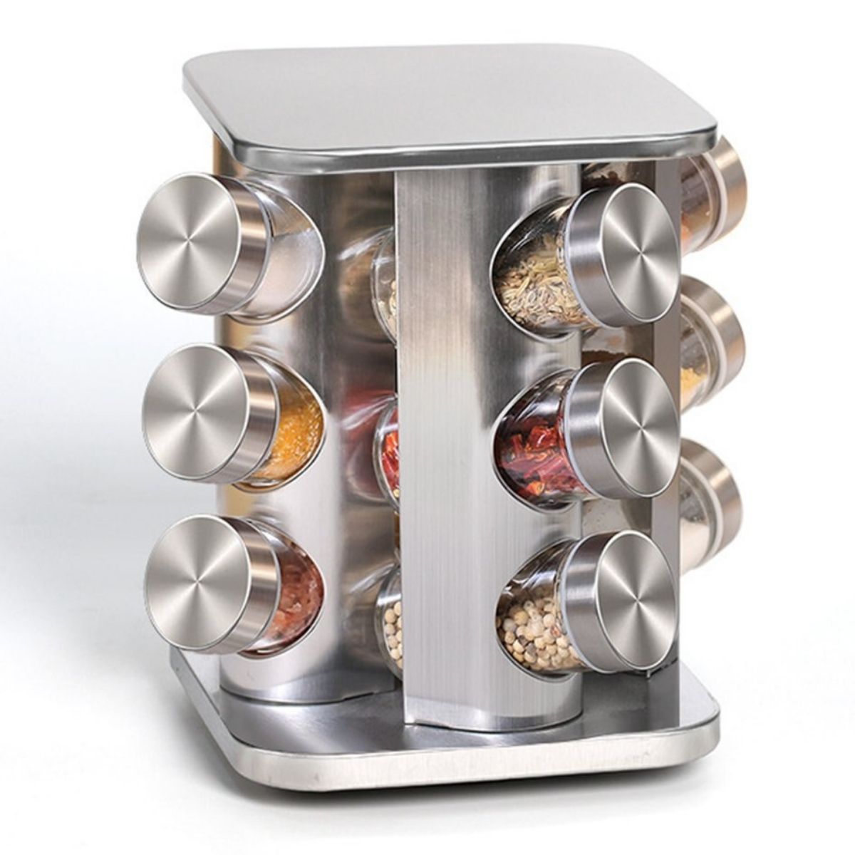 GENERICO - Especiero set 12 condimentos, rack giratorio organizador de especias