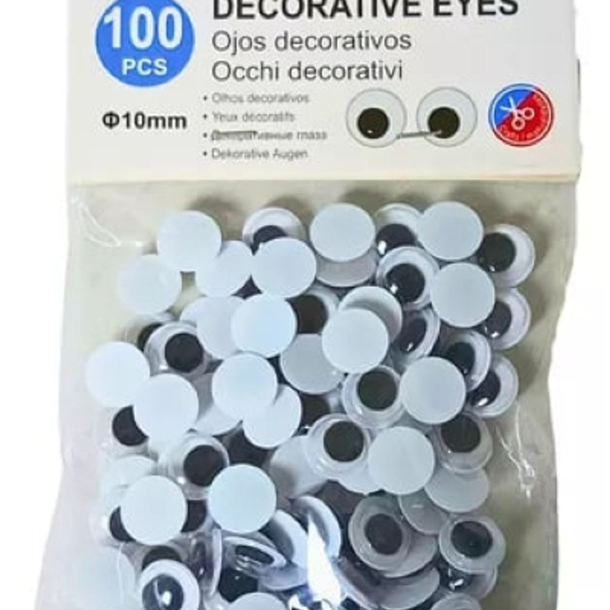 MOTARRO - Ojos Locos Decorativos 10 mm X 100 Unidades