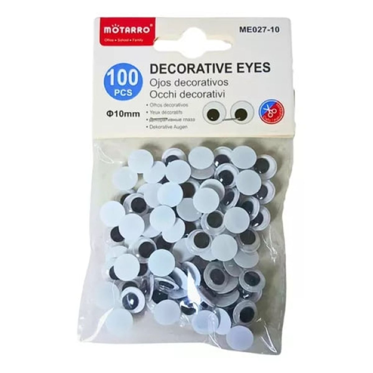 MOTARRO - Ojos Locos Decorativos 10 mm X 100 Unidades