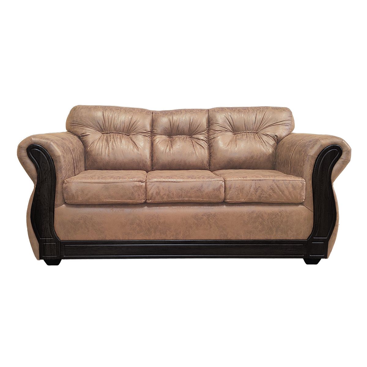 AMERICA DECORA - Sofá Con Respaldo Confortable 3 Cuerpos Taurus Envejecido