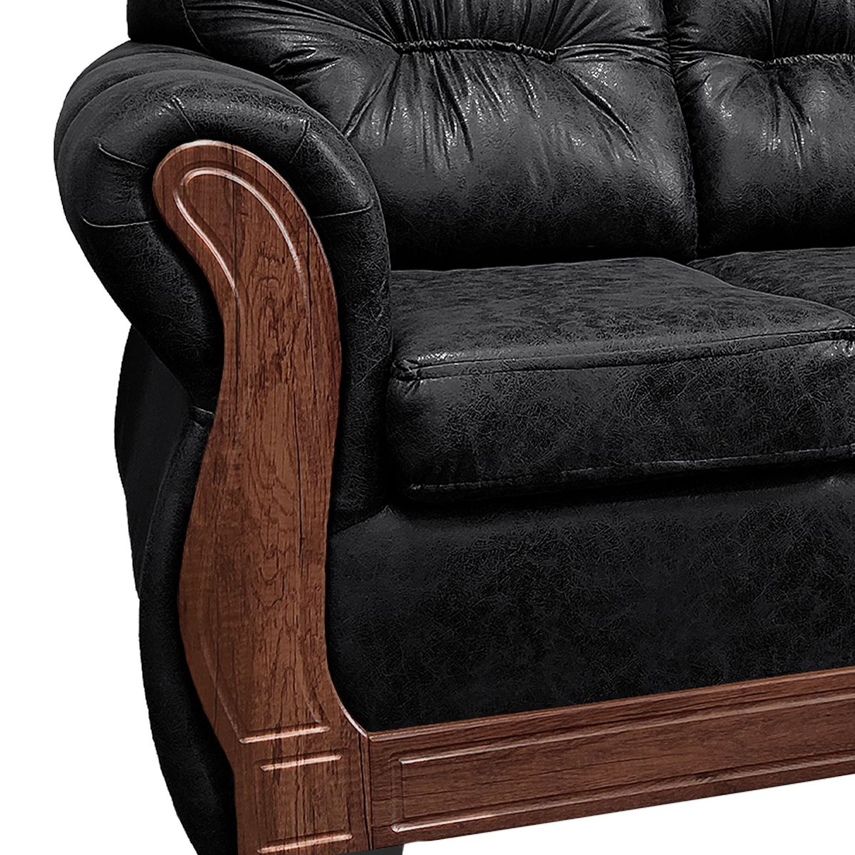 AMERICA DECORA - Living Con Respaldo Confortable 5 Cuerpos Taurus 3+1+1 Envejecido