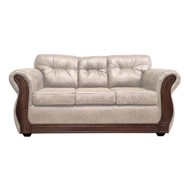AMERICA DECORA - Sofá 3 cuerpos Taurus Envejecido Beige X