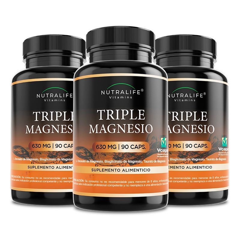 NUTRALIFE - Triple Magnesio : Treonato + Bisglicinato + Taurato Lf 270 Caps 3x90