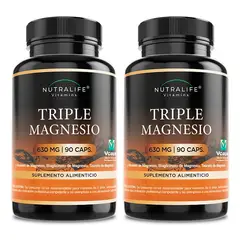 NUTRALIFE - Triple Magnesio : Treonato + Bisglicinato + Taurato Lf 180 Caps 2x90