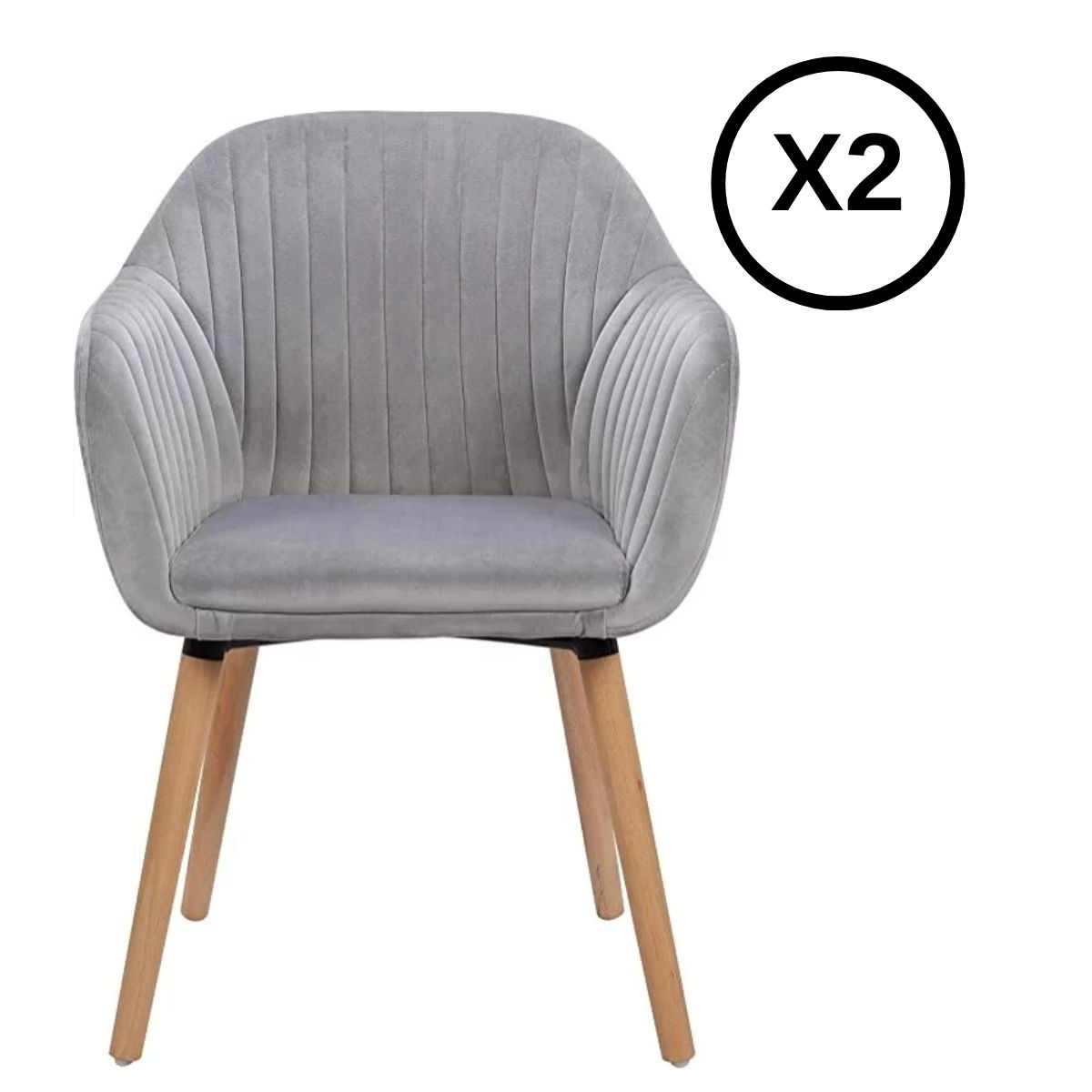 GENERICO - Pack 2 Sitial Diamond Gris