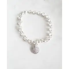 JOYAS VALDES GARCIA - Pulsera eslabones con San Benito