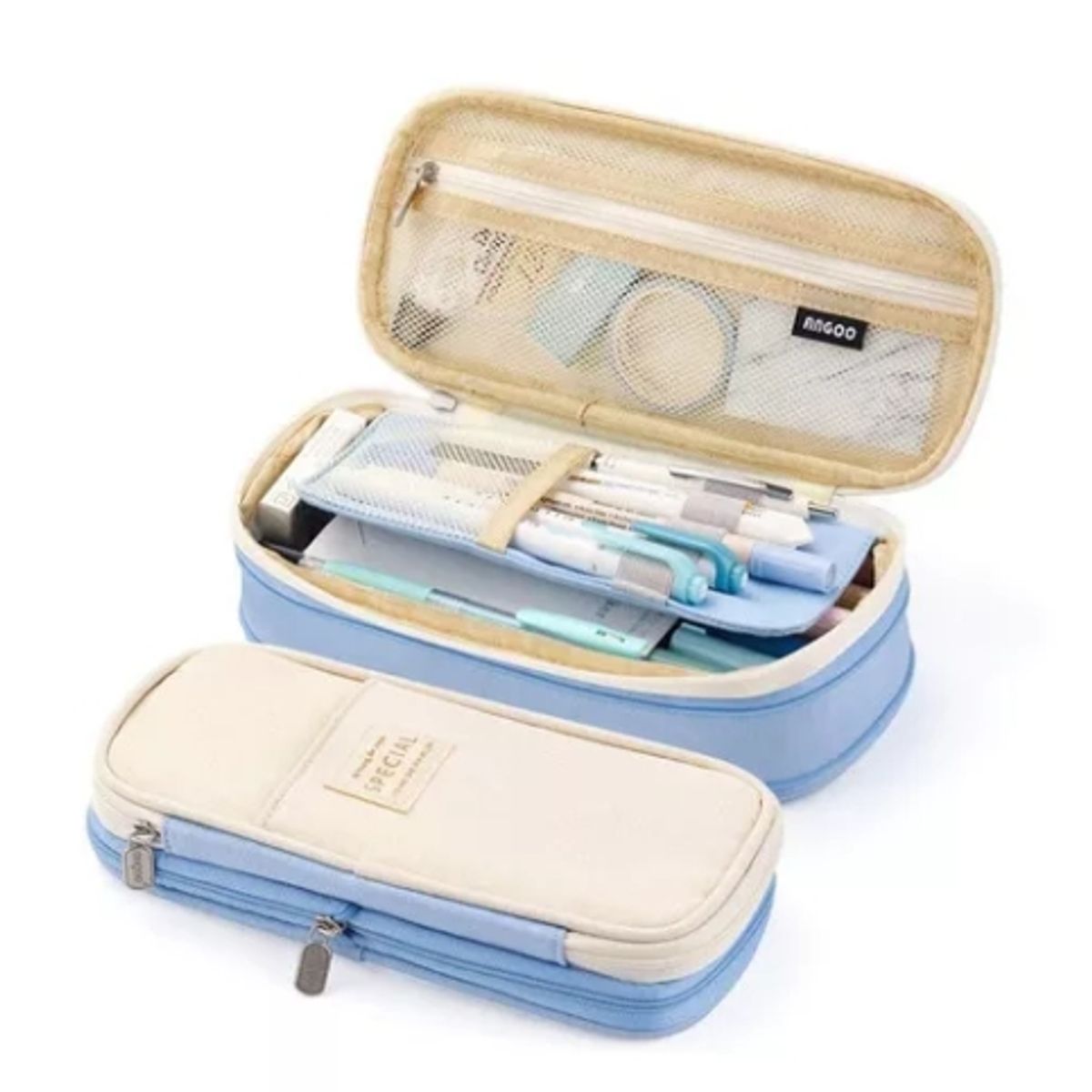 GENERICO - Estuche Organizador De Gran Capacidad Con 50 Azul