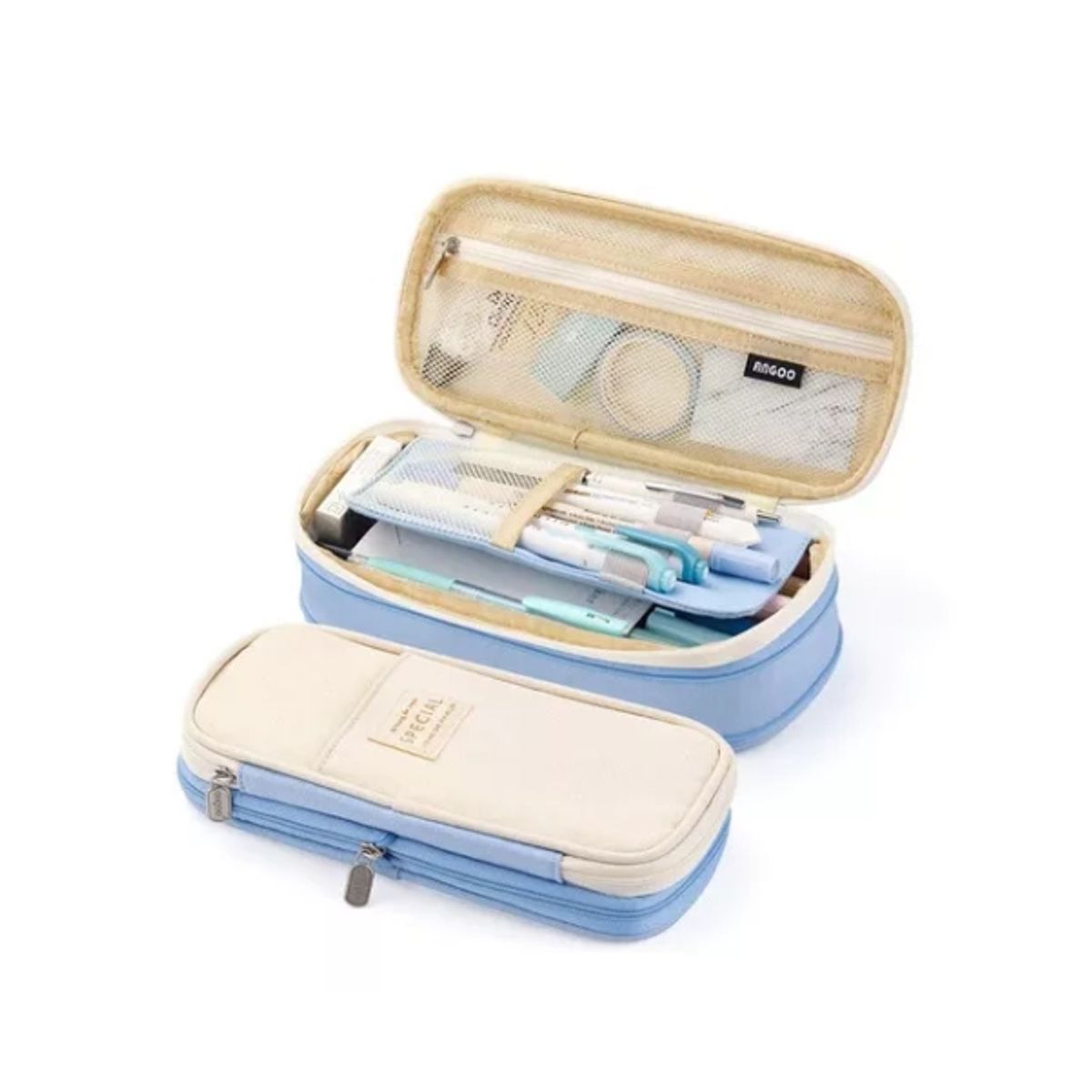 GENERICO - Estuche Organizador De Gran Capacidad Con 50 Azul