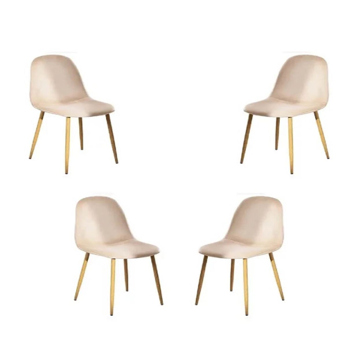 GENERICO - Comedor Paris Redondo Para 4 Personas 100 cm Beige