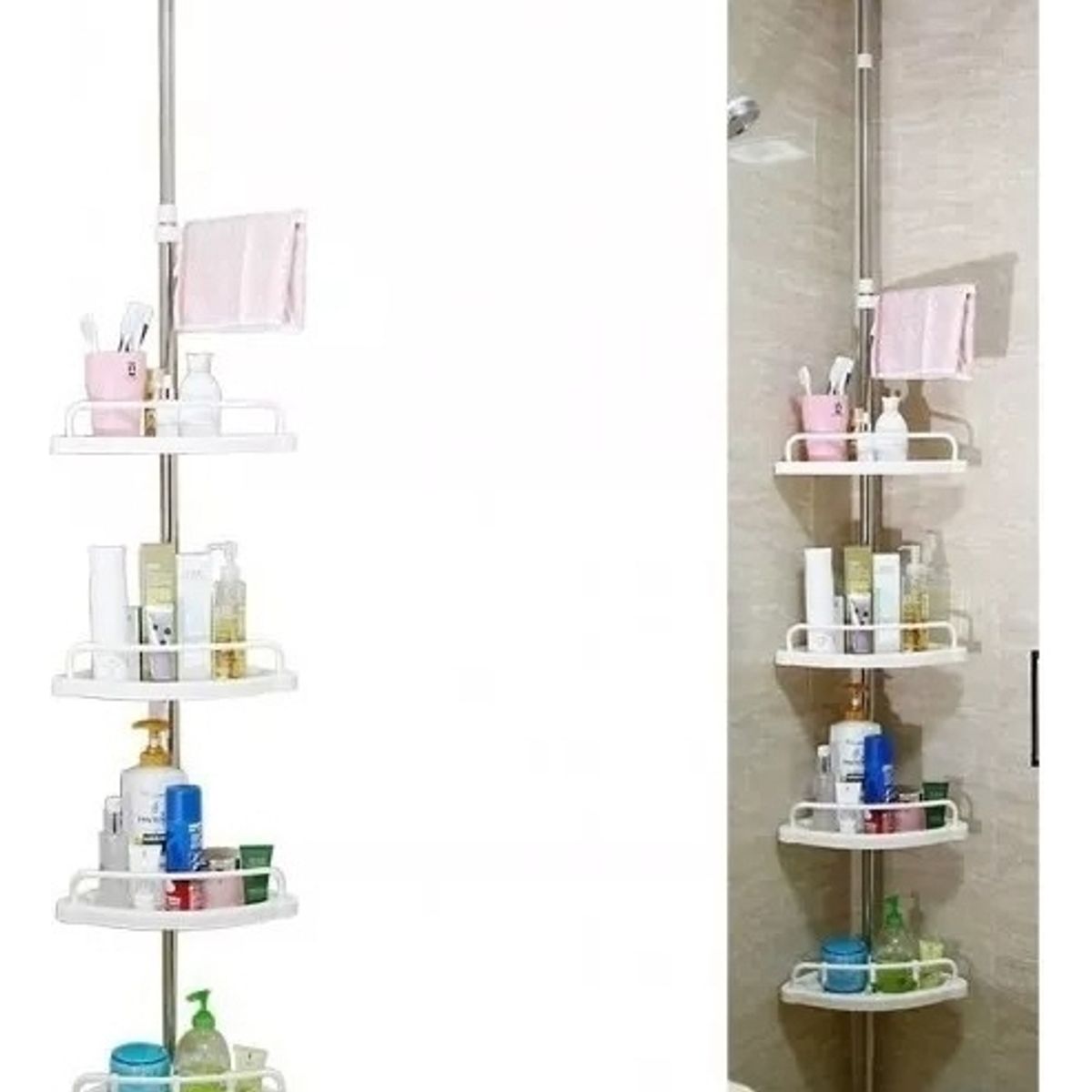 GENERICO - Organizador Esquinero Ducha Multiuso 4 Pisos Ajustable