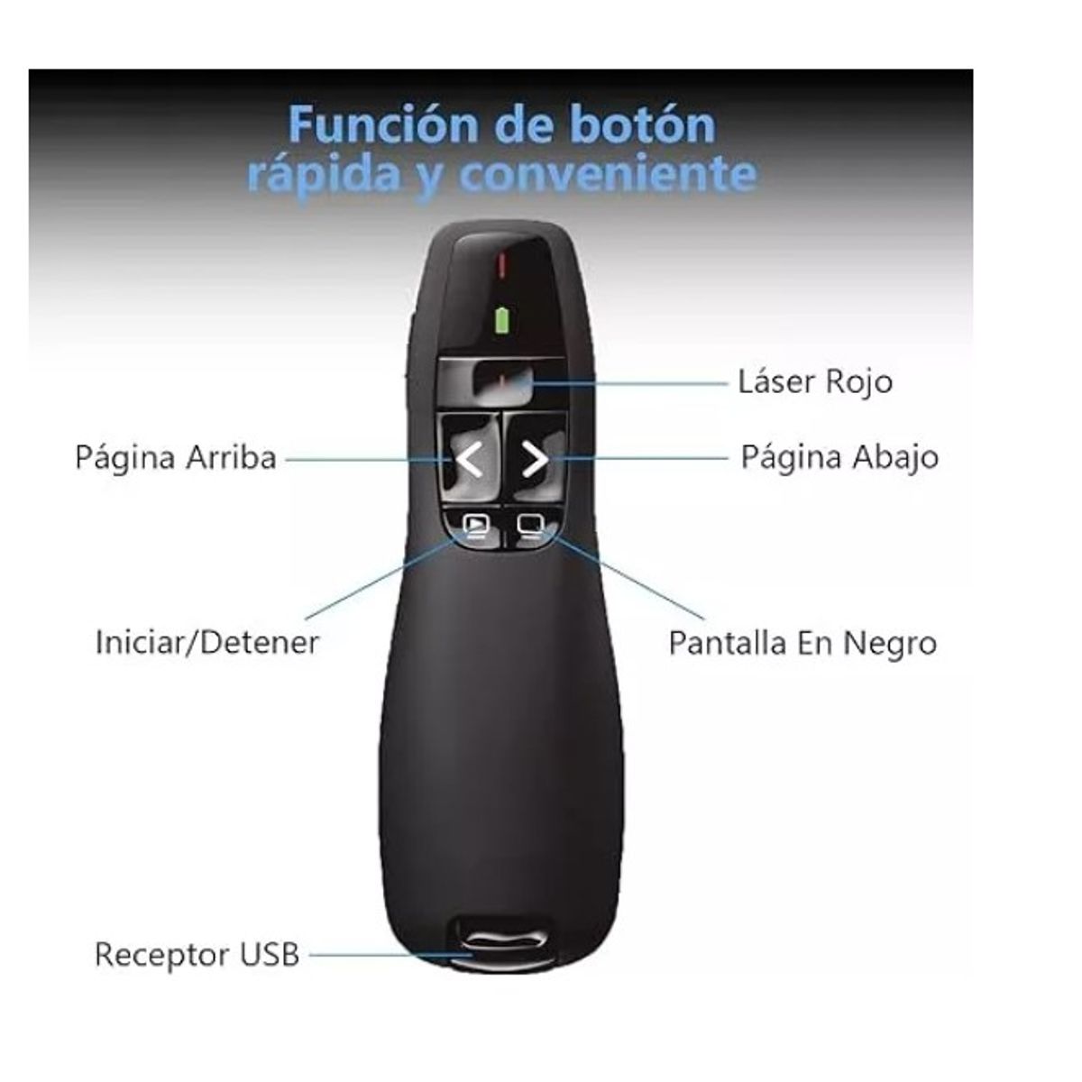 GENERICO - Presentador Diapositivas R400 Puntero Laser Ppt Powerpoint