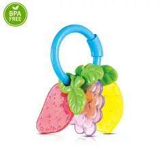GENERICO - Mordedor Silicona Bebe Rasca Encías Triple Frutas
