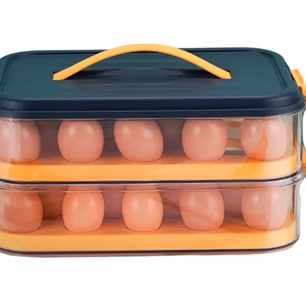 GENERICO - Organizador De Huevos Caja Para 46 Und Huevera Portahuevos