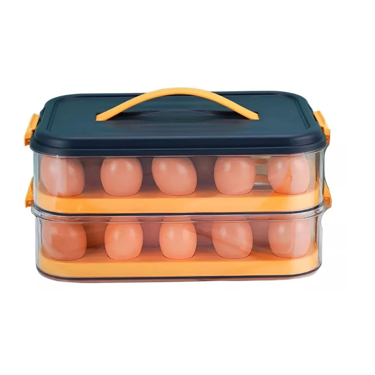 GENERICO - Organizador De Huevos Caja Para 46 Und Huevera Portahuevos