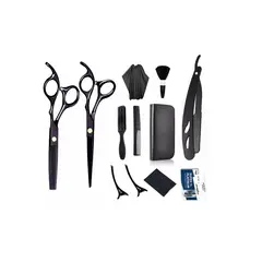 GENERICO - Set Tijera Cortar Pelo Entresacadora Cabelloaccessories Negro