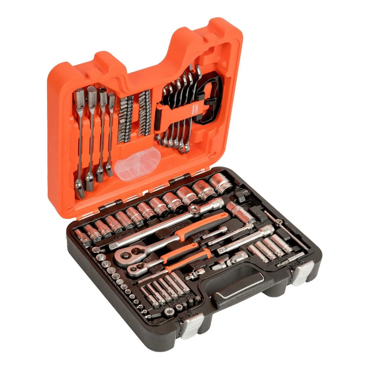 BAHCO - Juego De 91 Herramientas Llaves Y Dados 14 Y 12 S910 Bahco