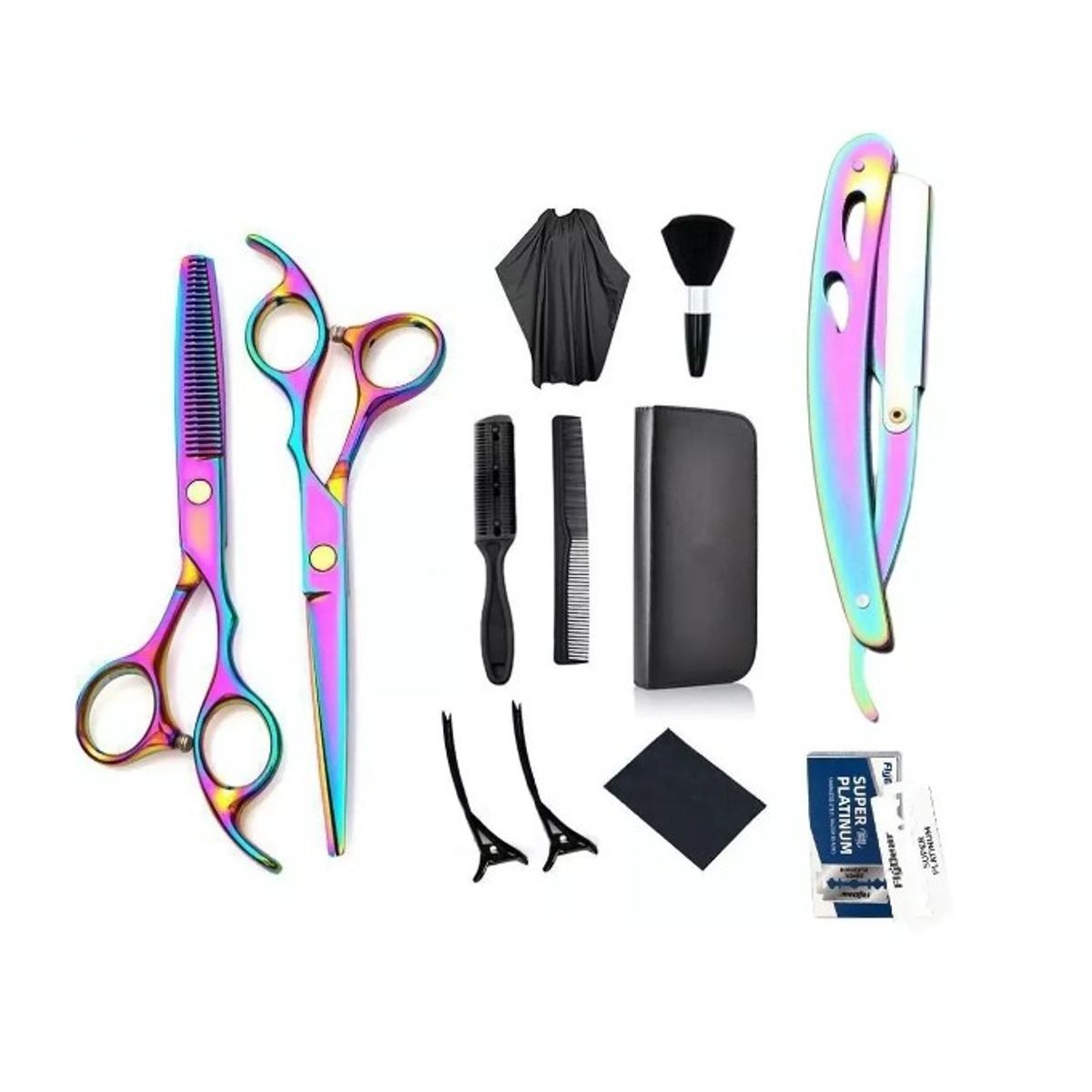 GENERICO - Set Tijera Cortar Pelo Entresacadora Cabelloaccessories Multicolor
