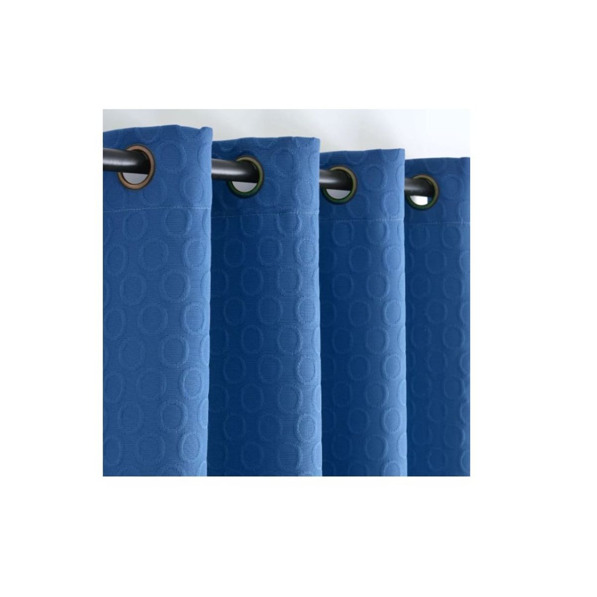 GENERICO - Cortinas Hogar Telas Brocato 2 Panos 140x220 Cm Azul