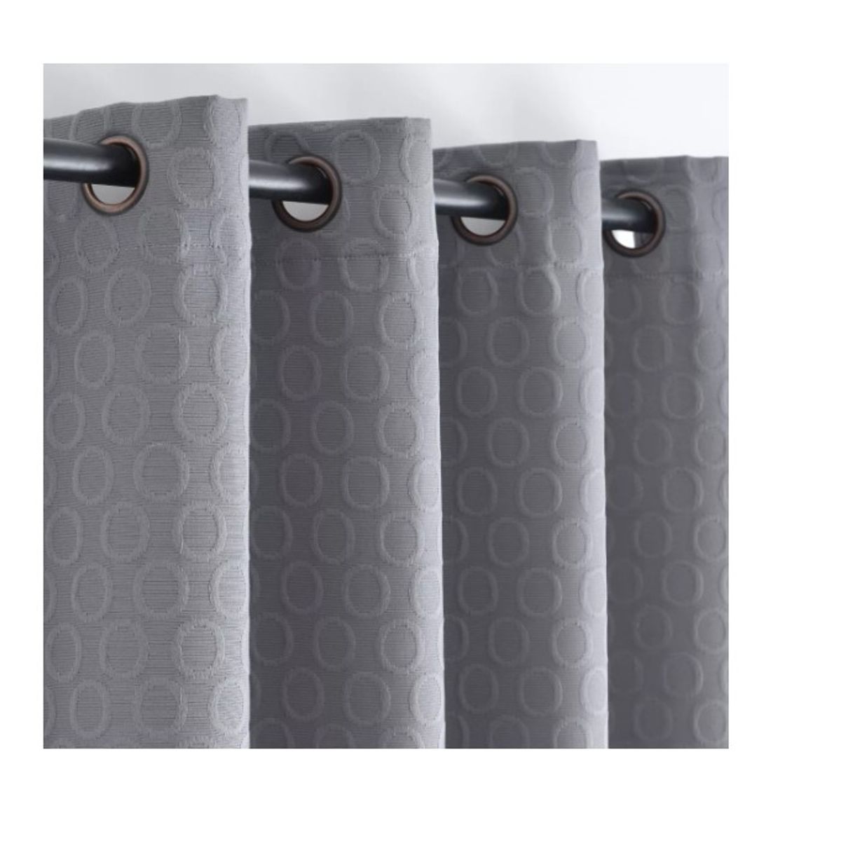 GENERICO - Cortinas Hogar Telas Brocato 2 Panos 140x220 Cm Gris