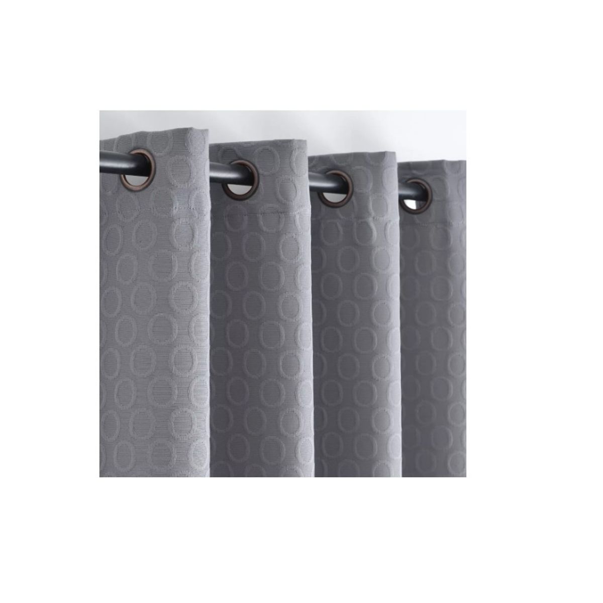 GENERICO - Cortinas Hogar Telas Brocato 2 Panos 140x220 Cm Gris