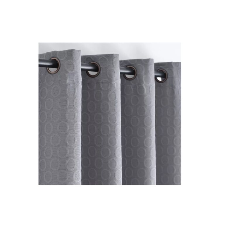 GENERICO - Cortinas Hogar Telas Brocato 2 Panos 140x220 Cm Gris